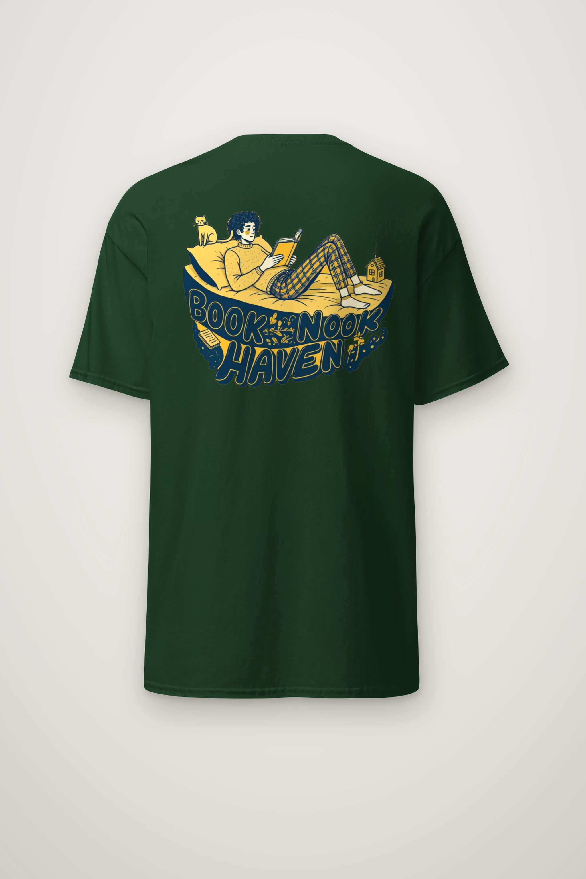 "Book Nook Haven" Heavyweight Unisex Crewneck T-shirt