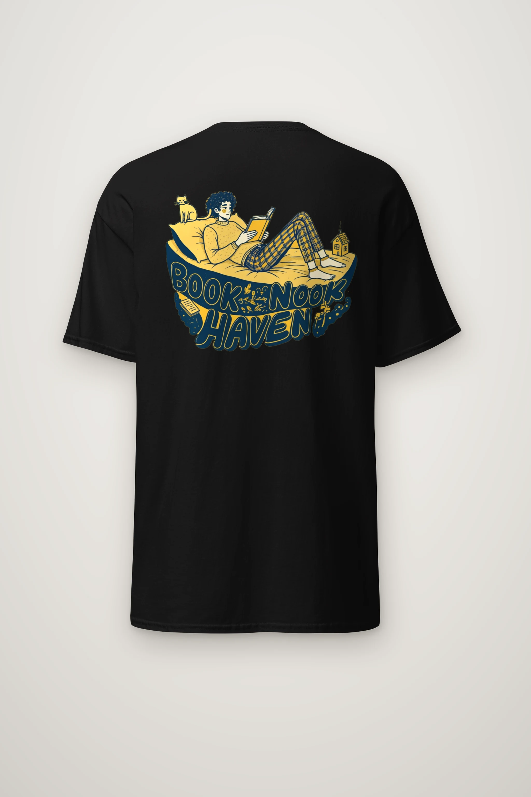 "Book Nook Haven" Heavyweight Unisex Crewneck T-shirt