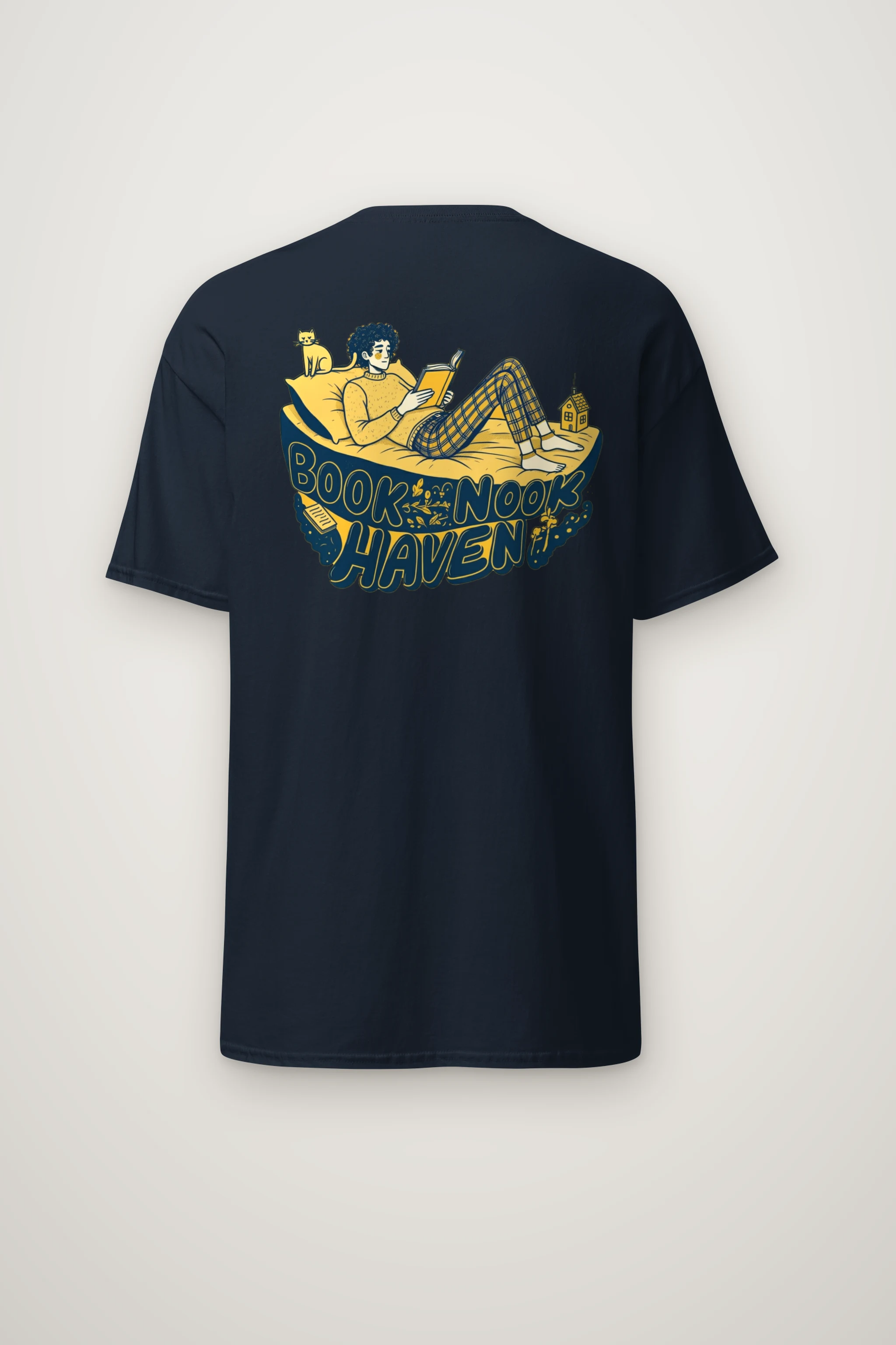 "Book Nook Haven" Heavyweight Unisex Crewneck T-shirt