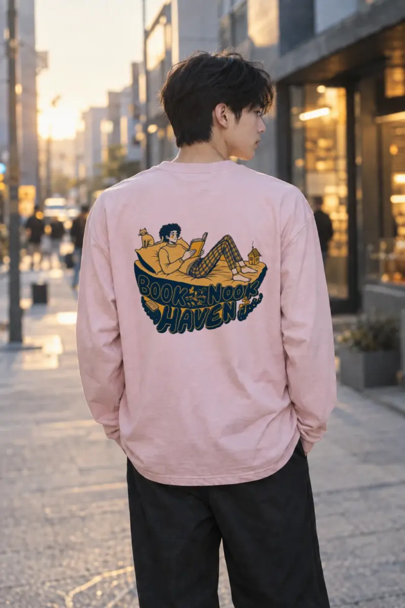 "Book Nook Haven" Unisex Longsleeve T-shirt | Gildan 2400