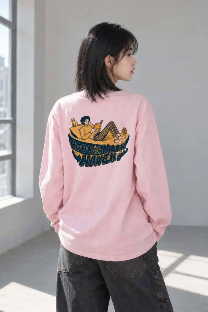 "Book Nook Haven" Unisex Longsleeve T-shirt | Gildan 2400