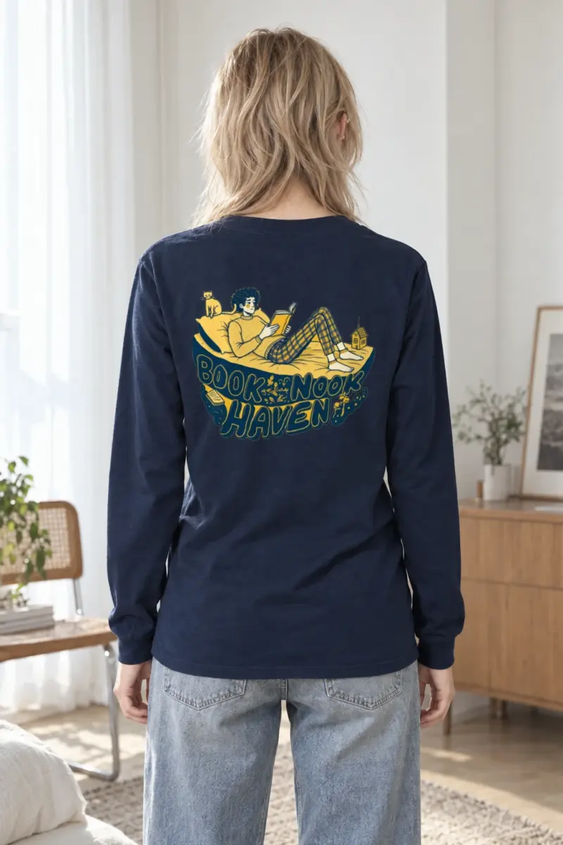 "Book Nook Haven" Unisex Longsleeve T-shirt