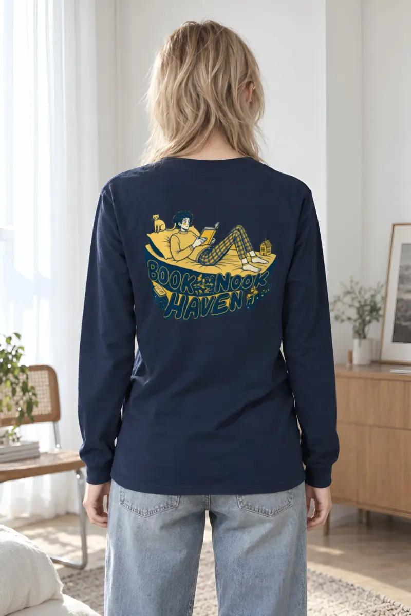 "Book Nook Haven" Unisex Longsleeve T-shirt