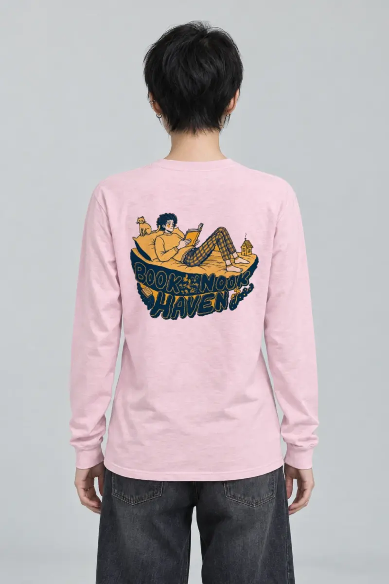 "Book Nook Haven" Unisex Longsleeve T-shirt | Gildan 2400