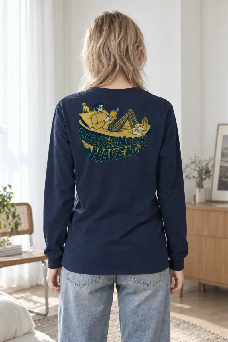 "Book Nook Haven" Unisex Longsleeve T-shirt