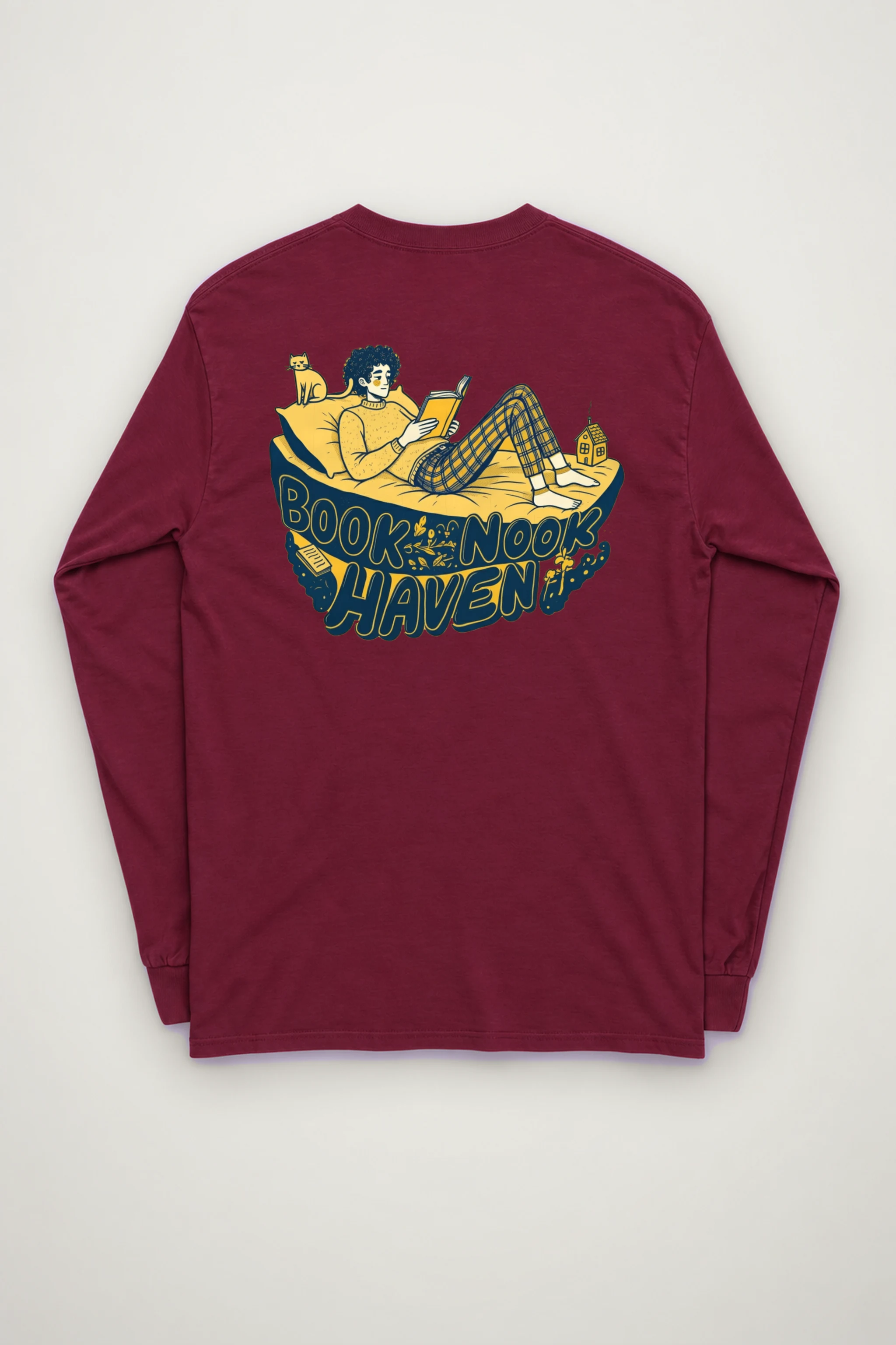 "Book Nook Haven" Unisex Longsleeve T-shirt