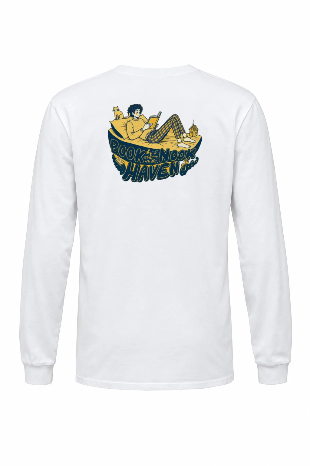 "Book Nook Haven" Unisex Longsleeve T-shirt | Gildan 2400