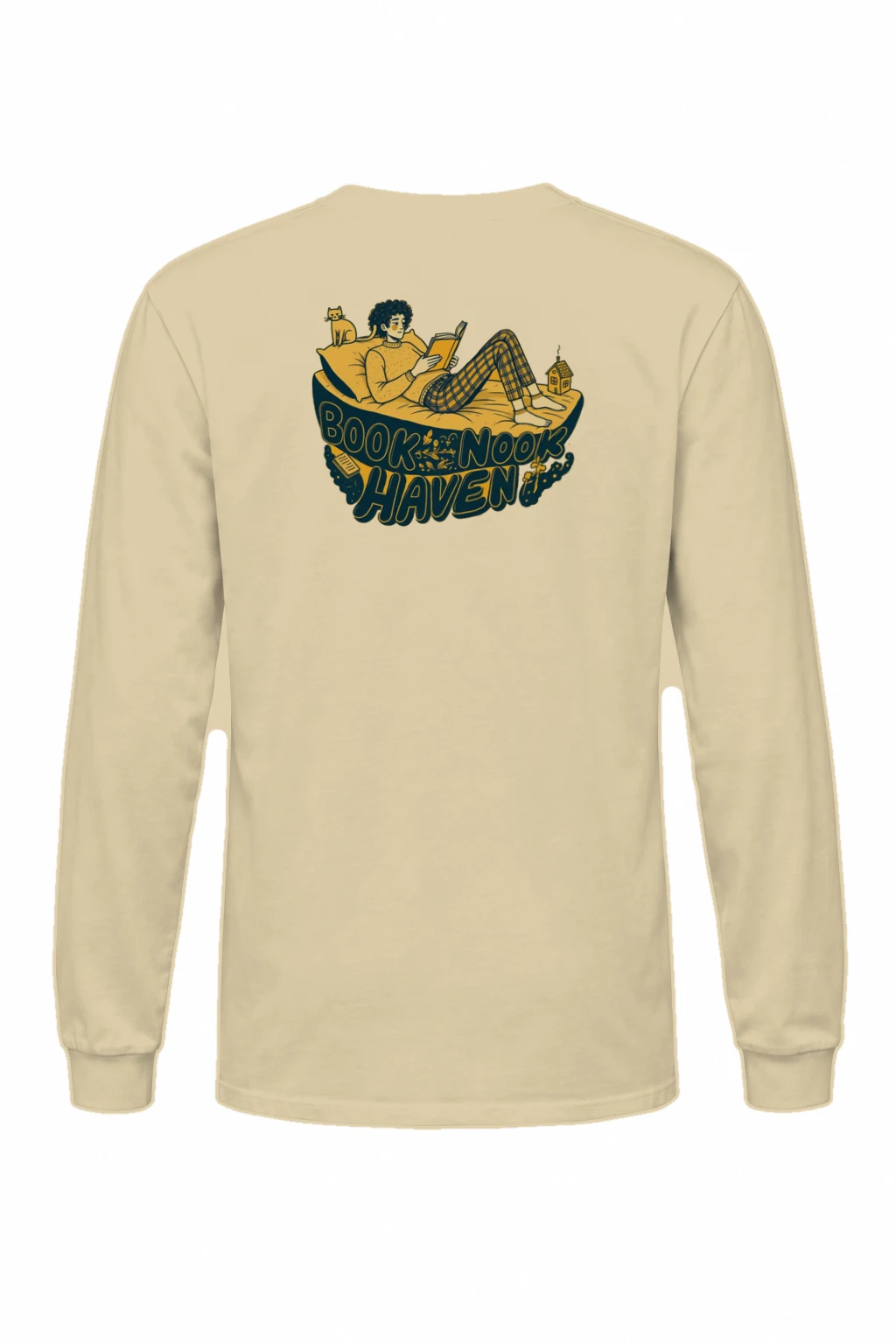 "Book Nook Haven" Unisex Longsleeve T-shirt | Gildan 2400