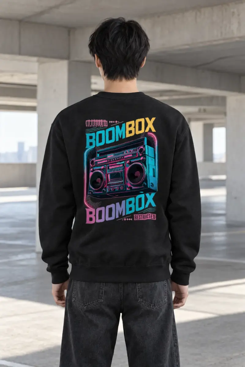 "Boombox Restricted" Heavy Blend Unisex Crewneck Sweatshirt