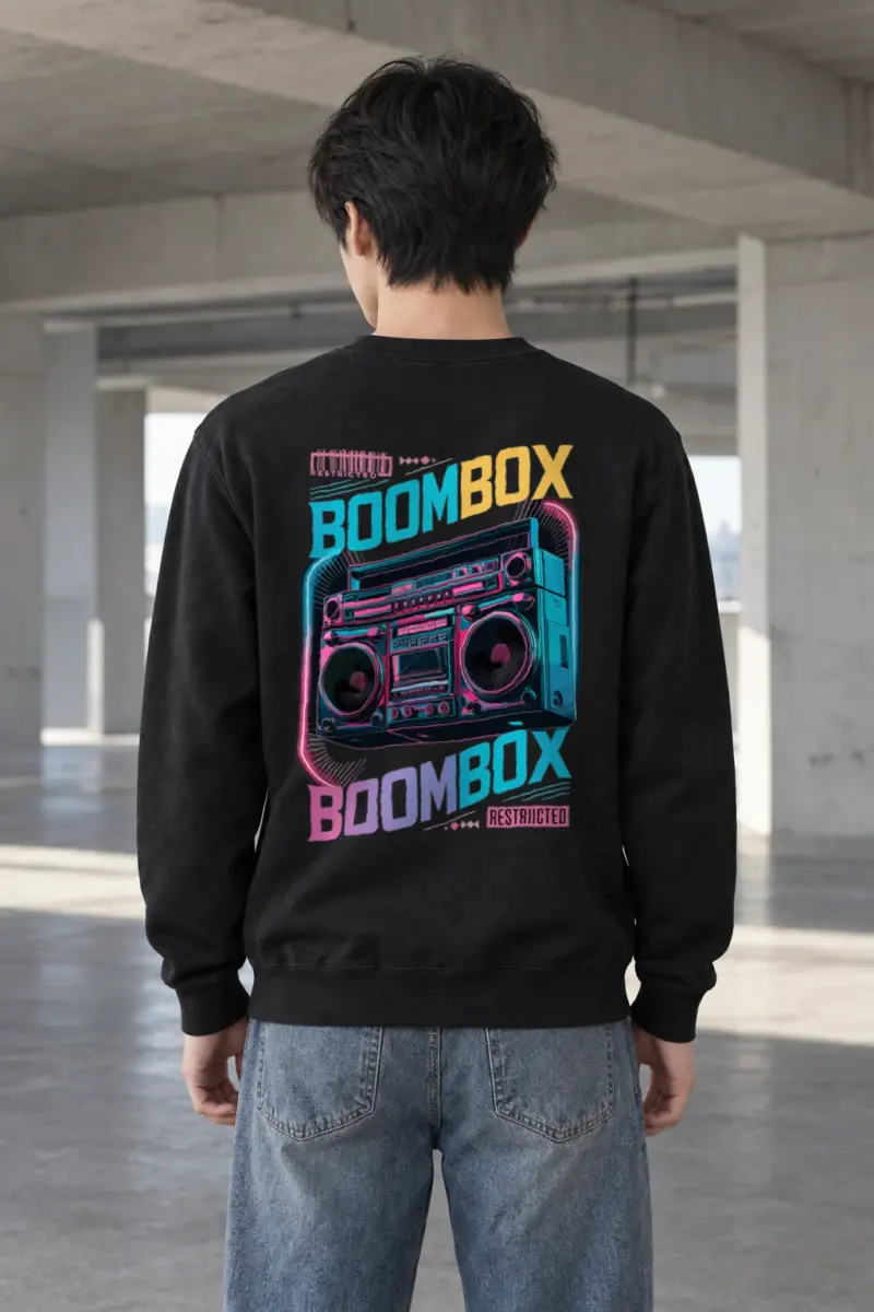 "Boombox Restricted" Heavy Blend Unisex Crewneck Sweatshirt