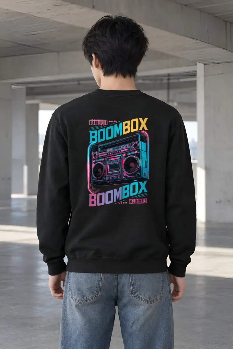 "Boombox Restricted" Heavy Blend Unisex Crewneck Sweatshirt