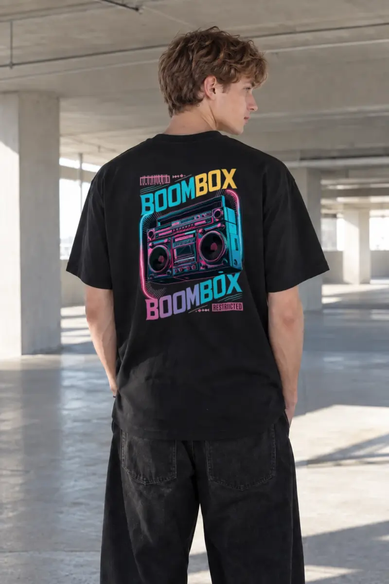 "Boombox Restricted" Heavyweight Unisex Crewneck T-shirt | Gildan 5000