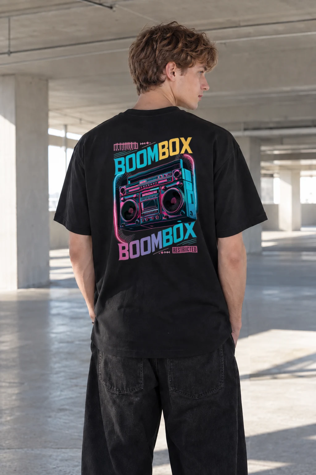 "Boombox Restricted" Heavyweight Unisex Crewneck T-shirt | Gildan 5000