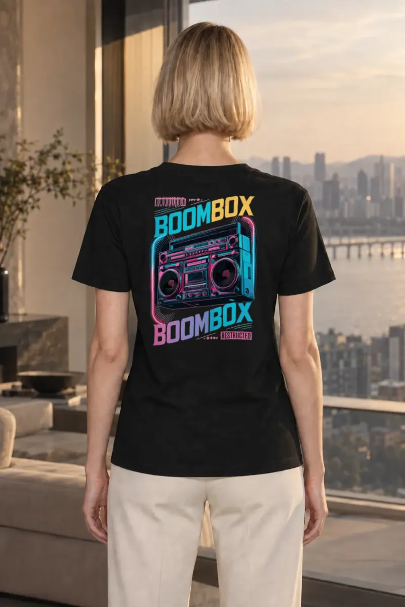 "Boombox Restricted" Heavyweight Unisex Crewneck T-shirt | Gildan 5000
