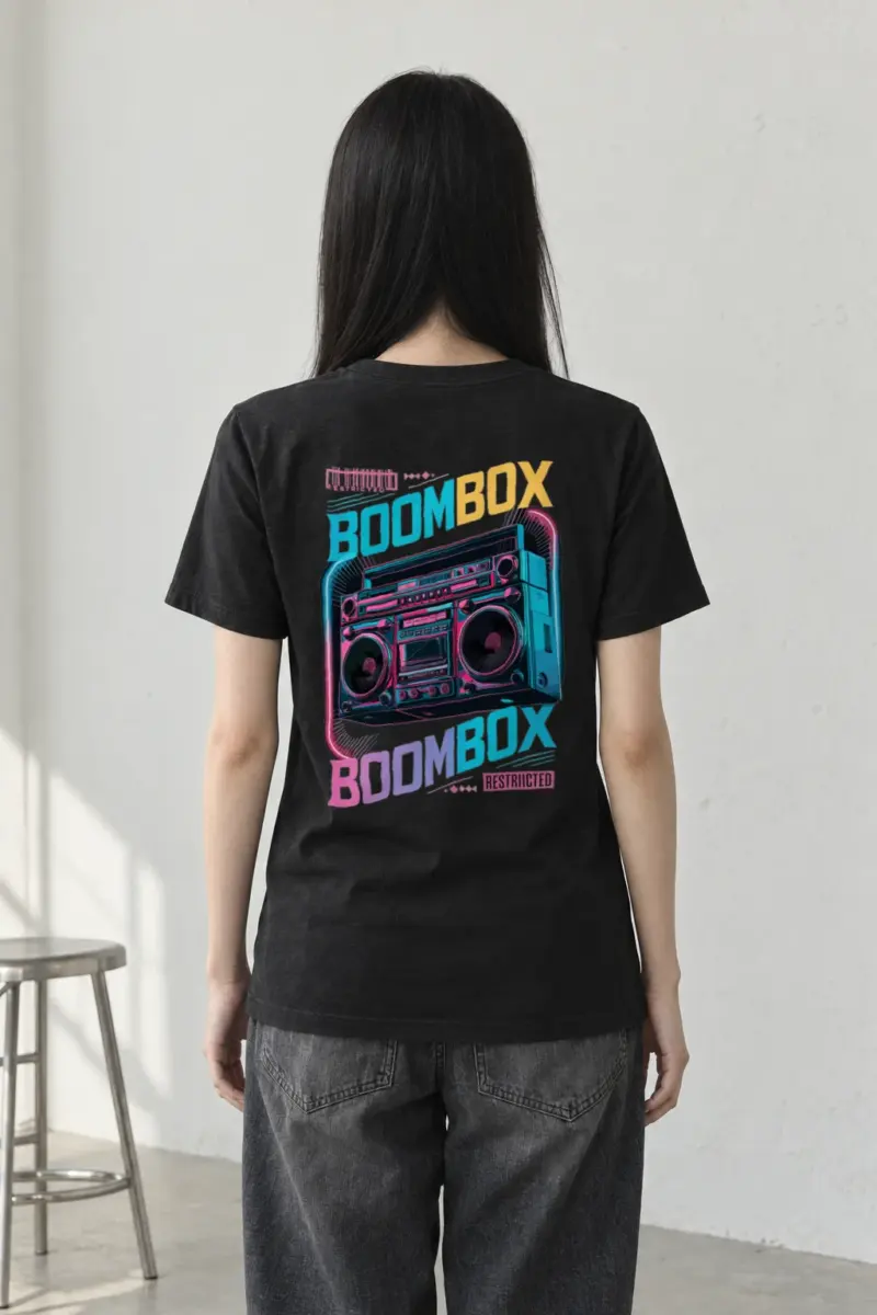 "Boombox Restricted" Heavyweight Unisex Crewneck T-shirt