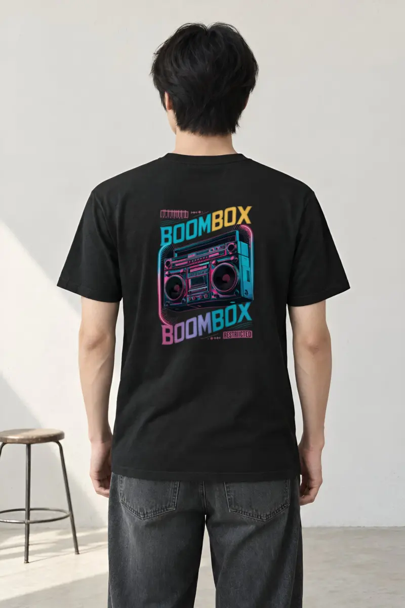 "Boombox Restricted" Heavyweight Unisex Crewneck T-shirt
