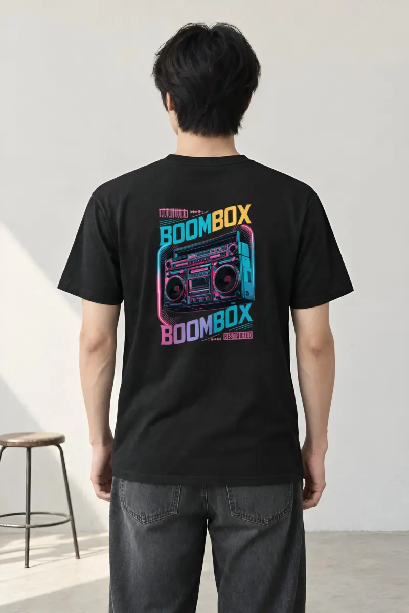 "Boombox Restricted" Heavyweight Unisex Crewneck T-shirt