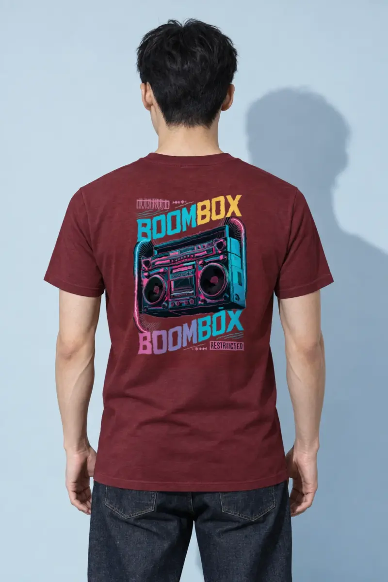 "Boombox Restricted" Heavyweight Unisex Crewneck T-shirt