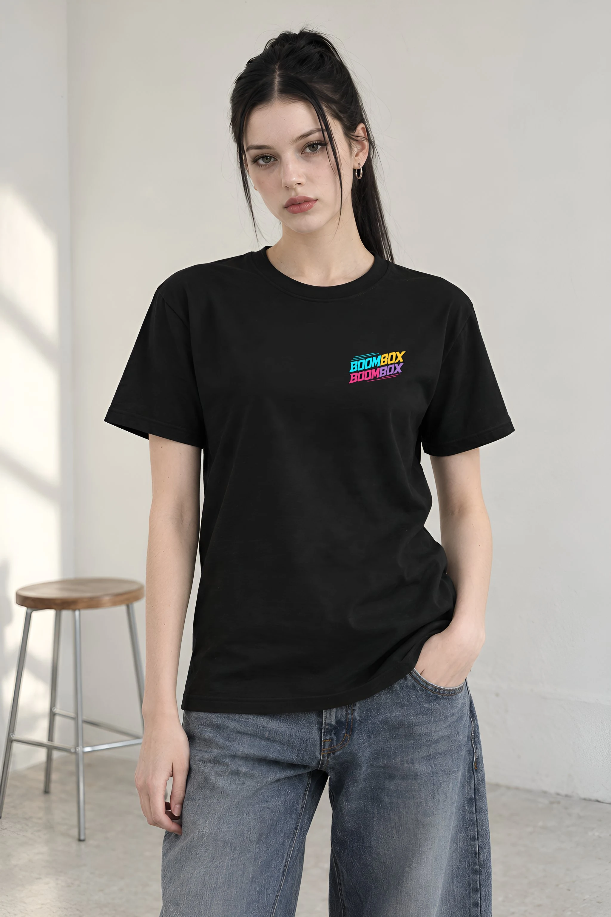 "Boombox Restricted" Heavyweight Unisex Crewneck T-shirt