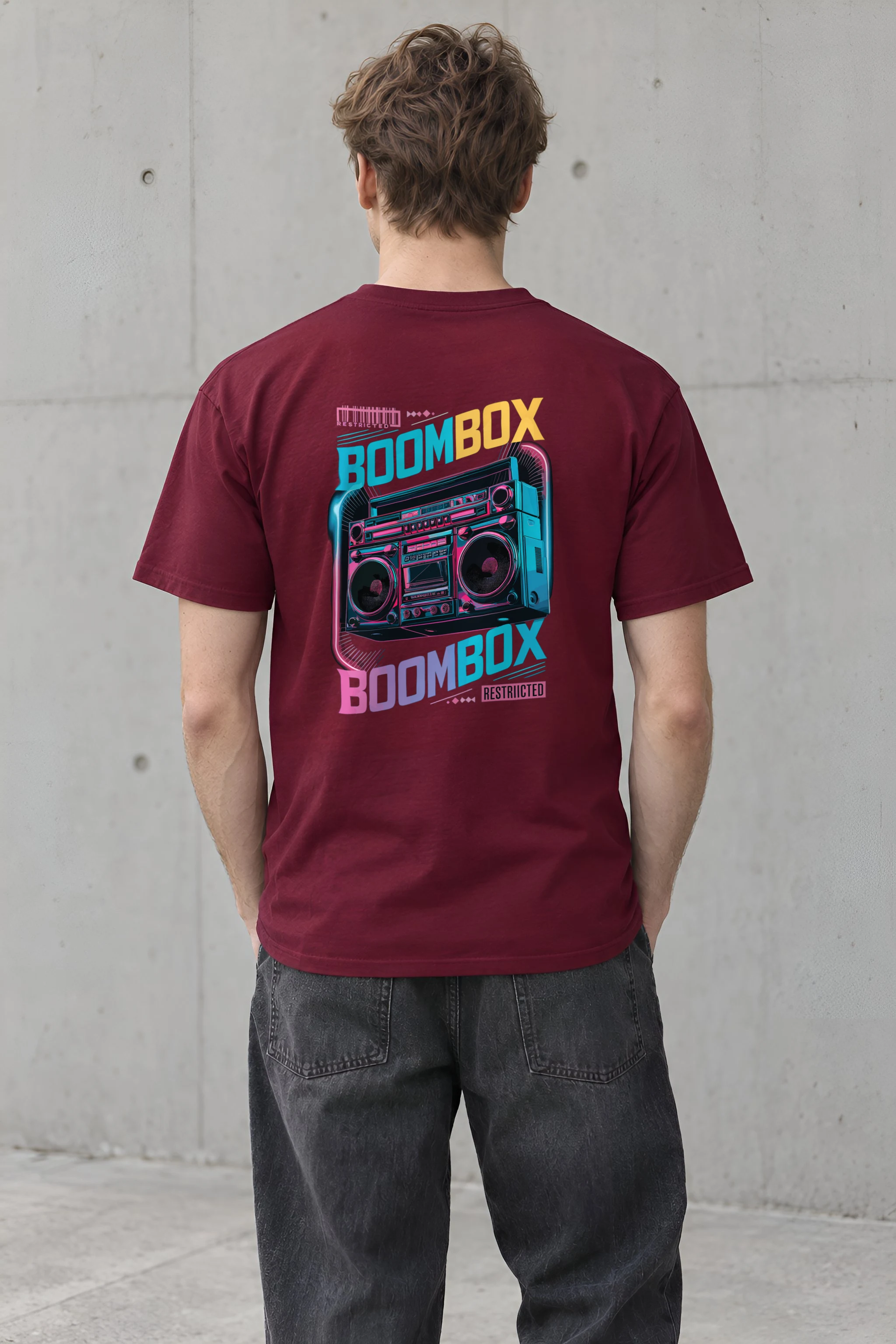 "Boombox Restricted" Heavyweight Unisex Crewneck T-shirt
