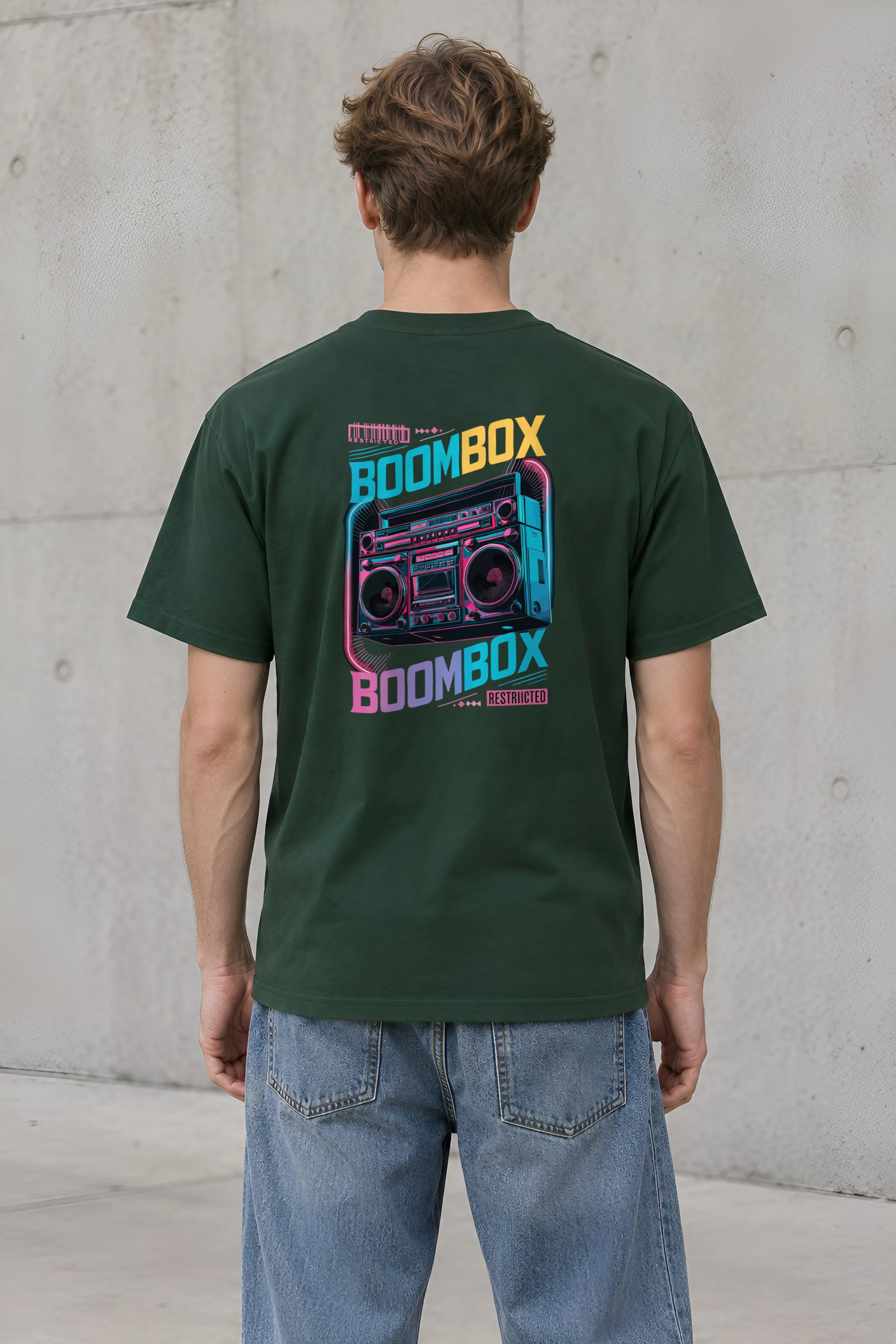 "Boombox Restricted" Heavyweight Unisex Crewneck T-shirt