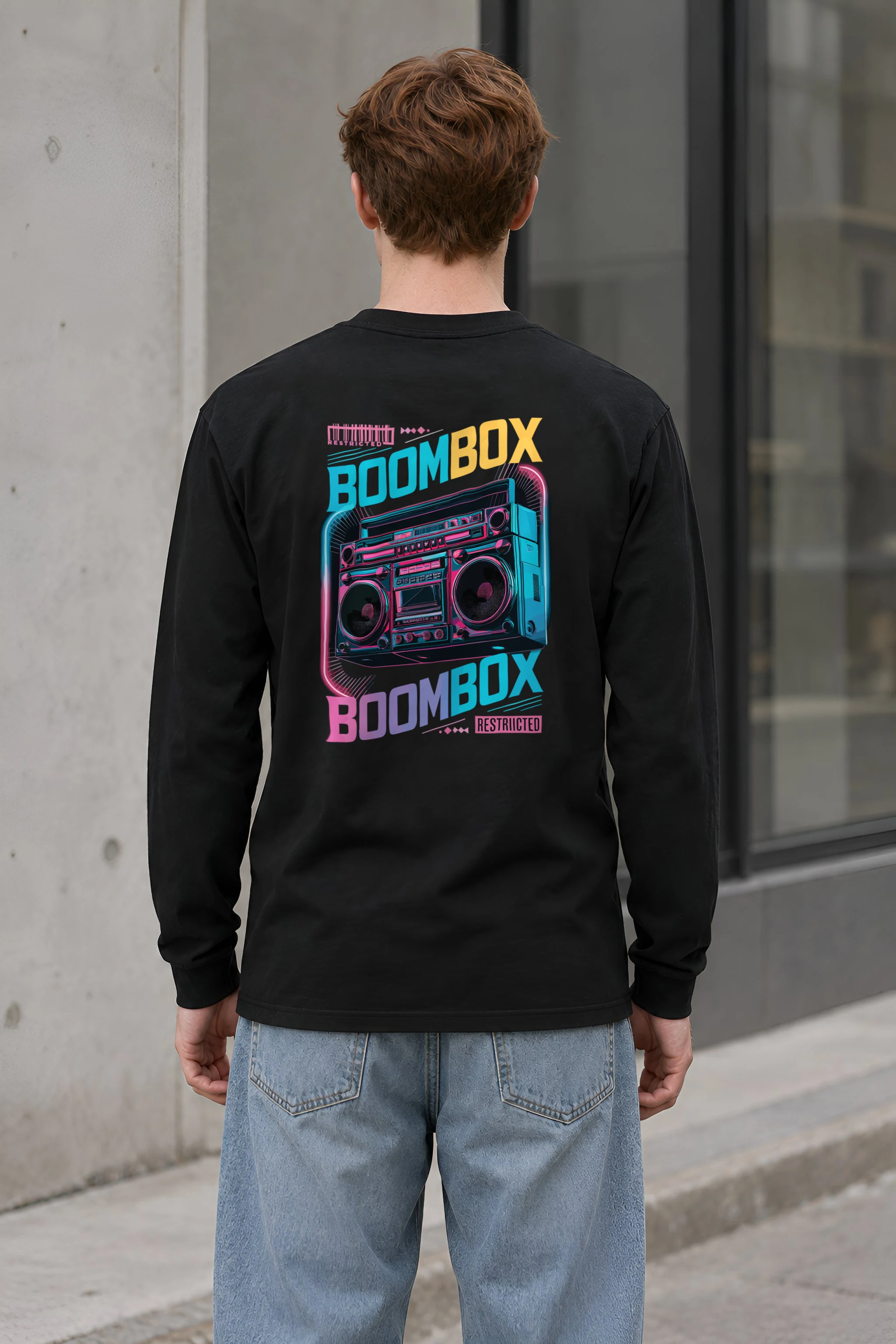 "Boombox Restricted" Unisex Longsleeve T-shirt