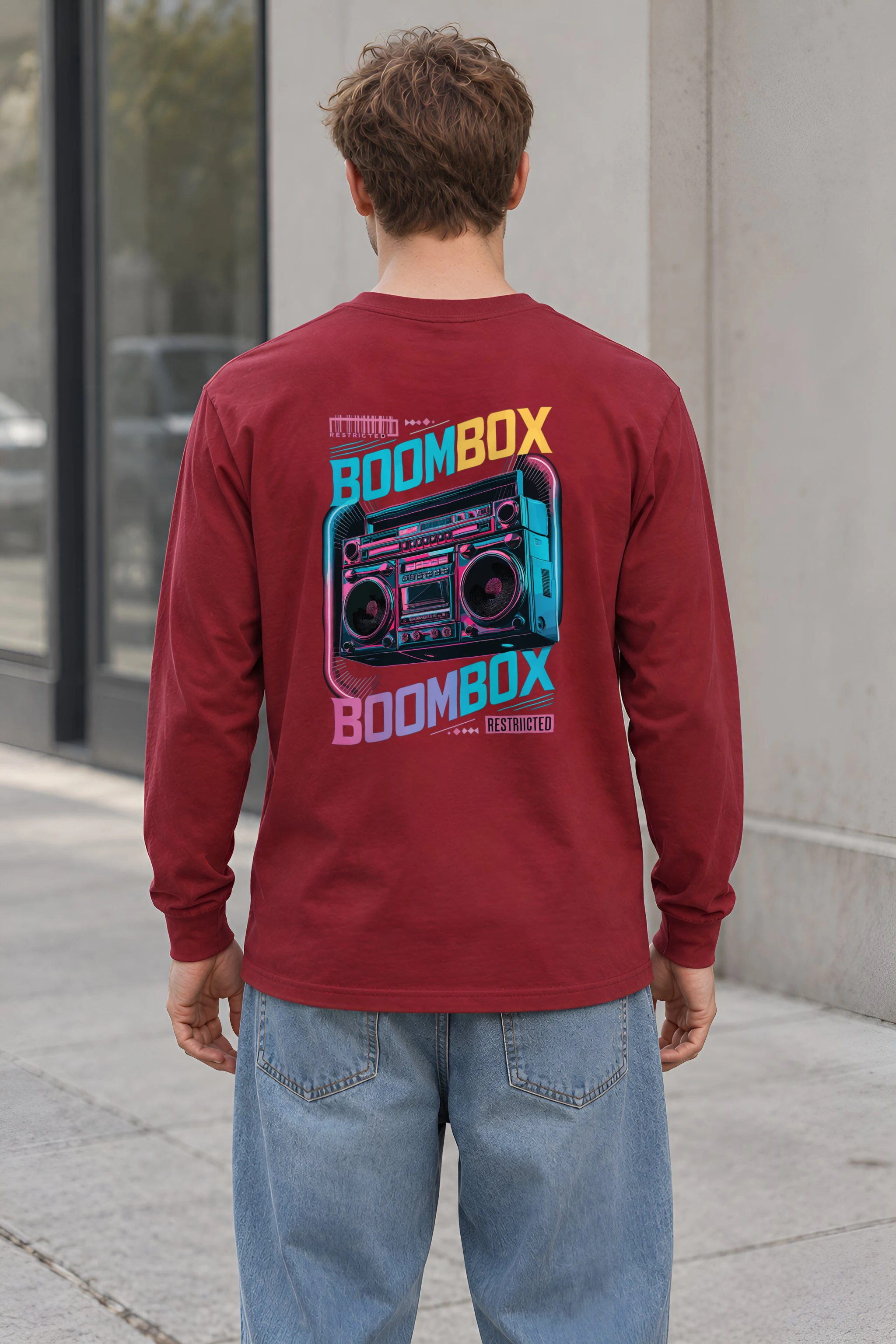 "Boombox Restricted" Unisex Longsleeve T-shirt