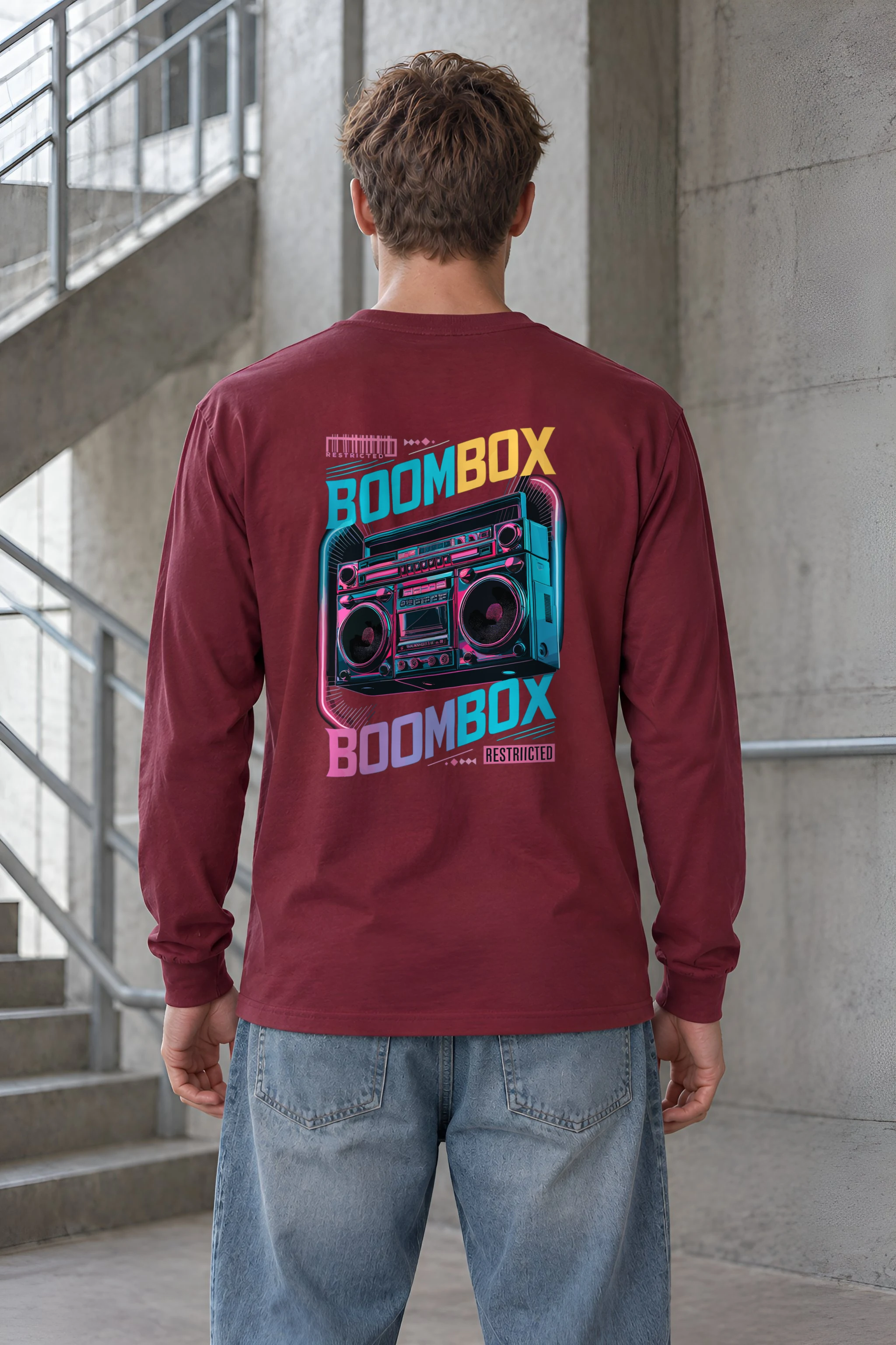 "Boombox Restricted" Unisex Longsleeve T-shirt