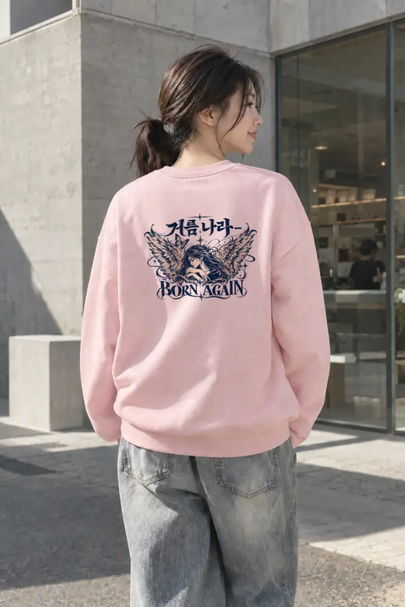 "Born Again Angel" Heavy Blend Unisex Crewneck Sweatshirt | Gildan 18000