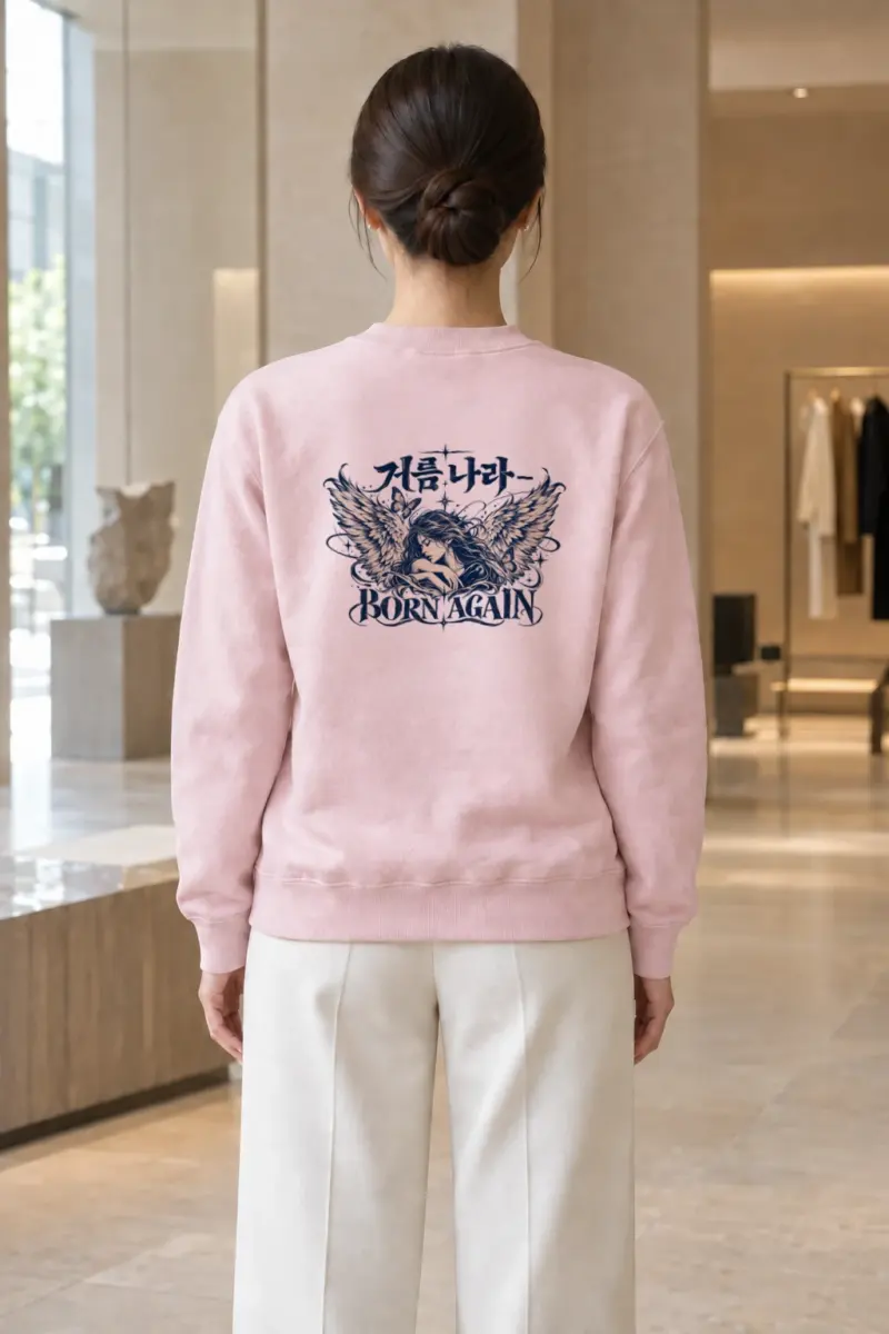 "Born Again Angel" Heavy Blend Unisex Crewneck Sweatshirt | Gildan 18000