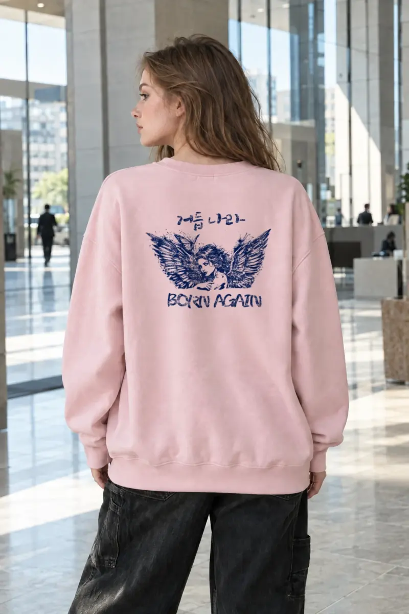 "Born Again Wings" Heavy Blend Unisex Crewneck Sweatshirt | Gildan 18000
