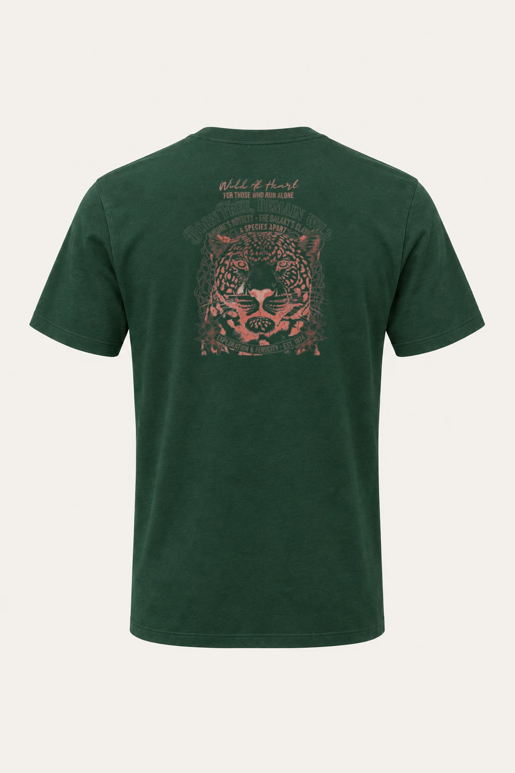 "Born Free Remain Wild" Heavyweight Unisex Crewneck T-shirt | Gildan 5000