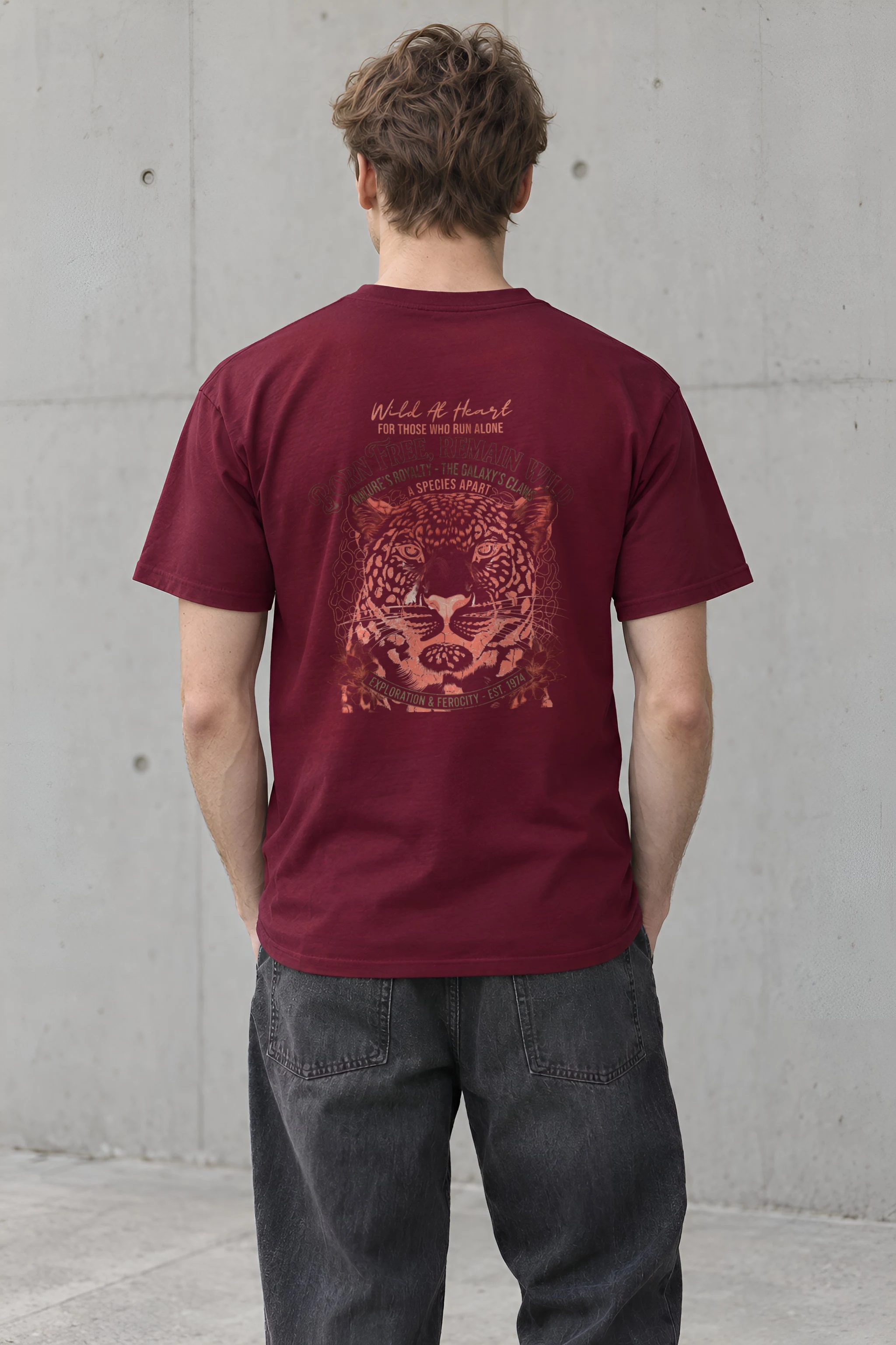 "Born Free Remain Wild" Heavyweight Unisex Crewneck T-shirt