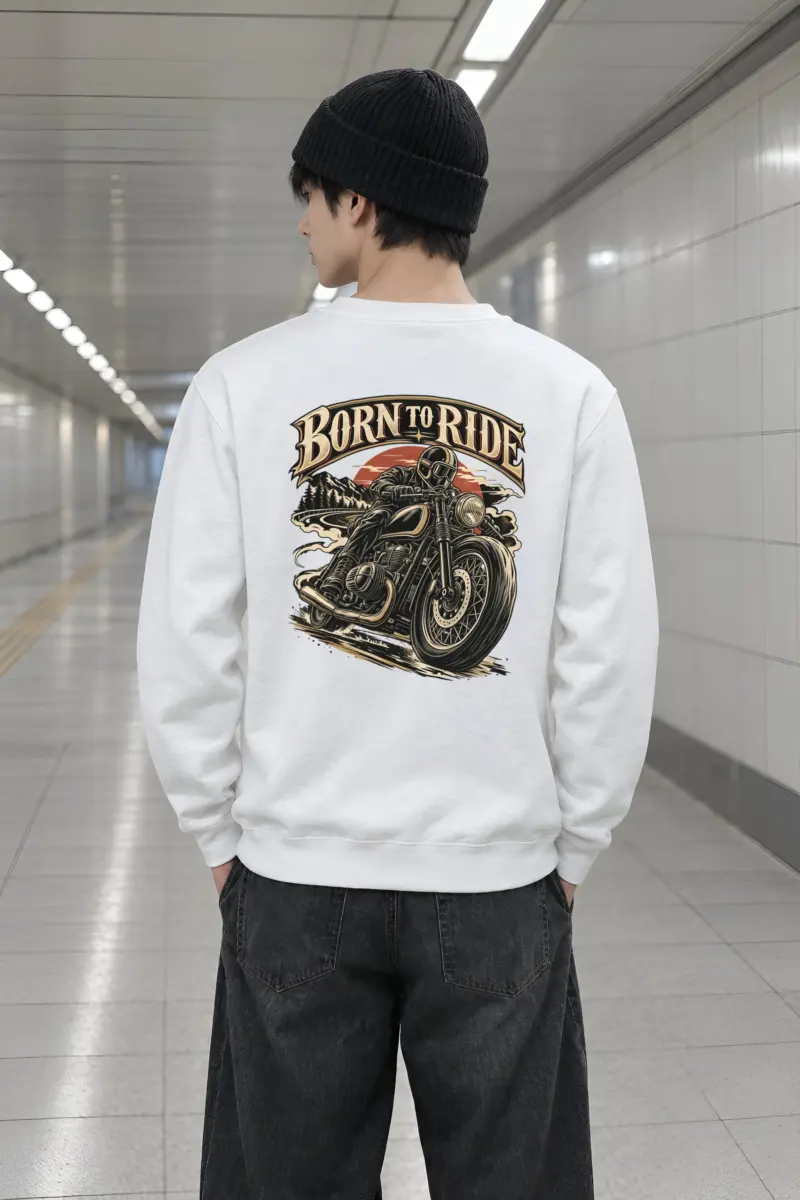 "Born To Ride" Heavy Blend Unisex Crewneck Sweatshirt