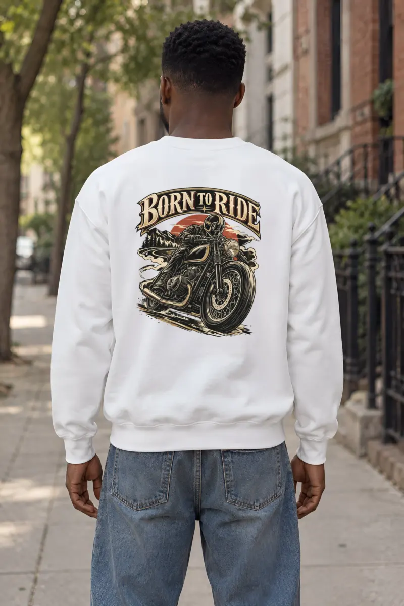 "Born To Ride" Heavy Blend Unisex Crewneck Sweatshirt