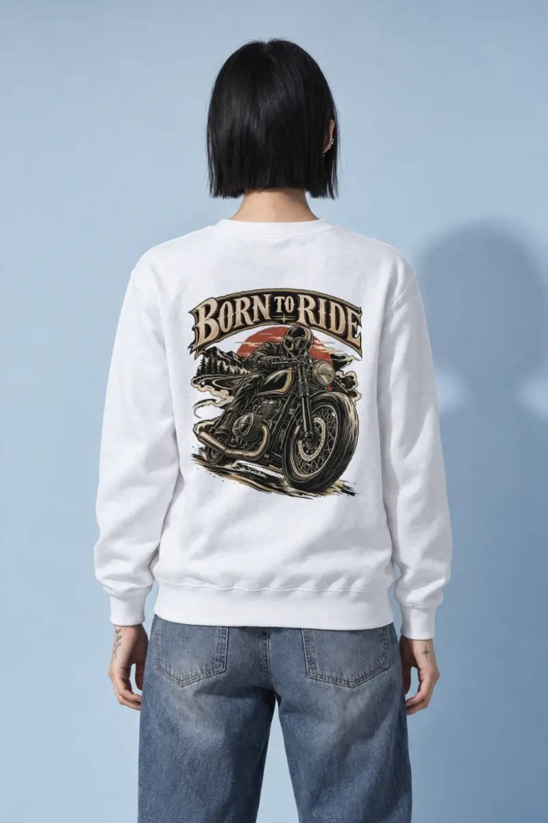 "Born To Ride" Heavy Blend Unisex Crewneck Sweatshirt