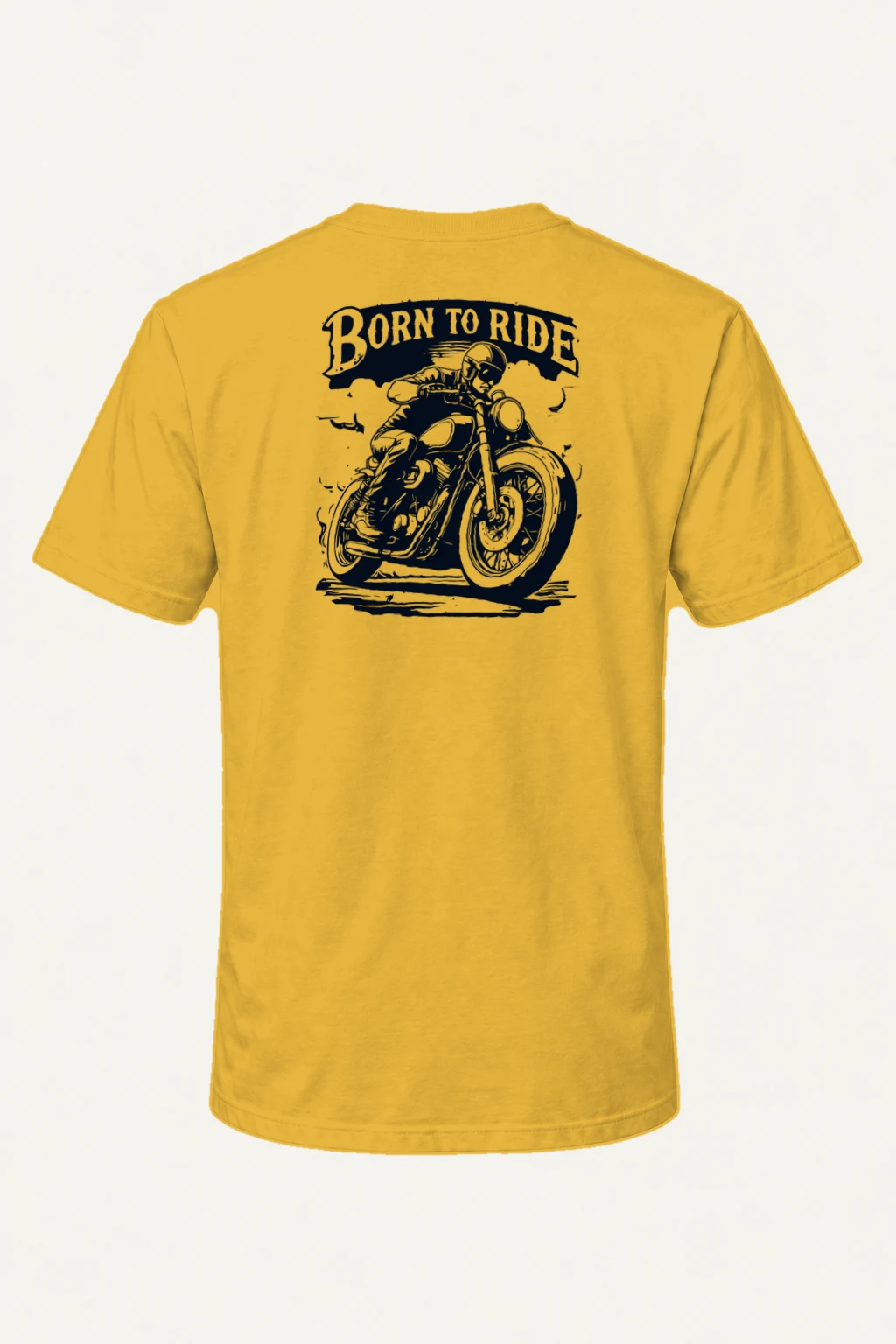 "Born To Ride" Heavyweight Unisex Crewneck T-shirt | Gildan 5000