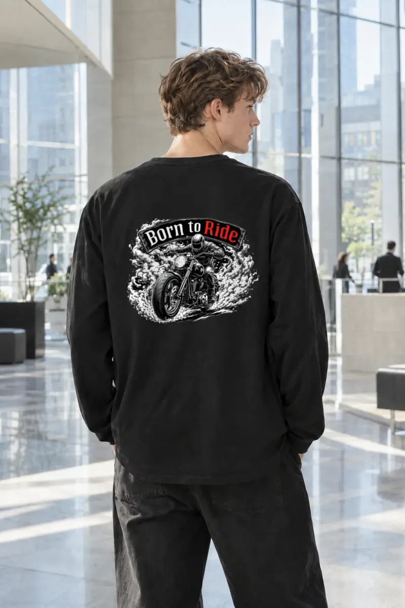 "Born To Ride" Unisex Longsleeve T-shirt | Gildan 2400
