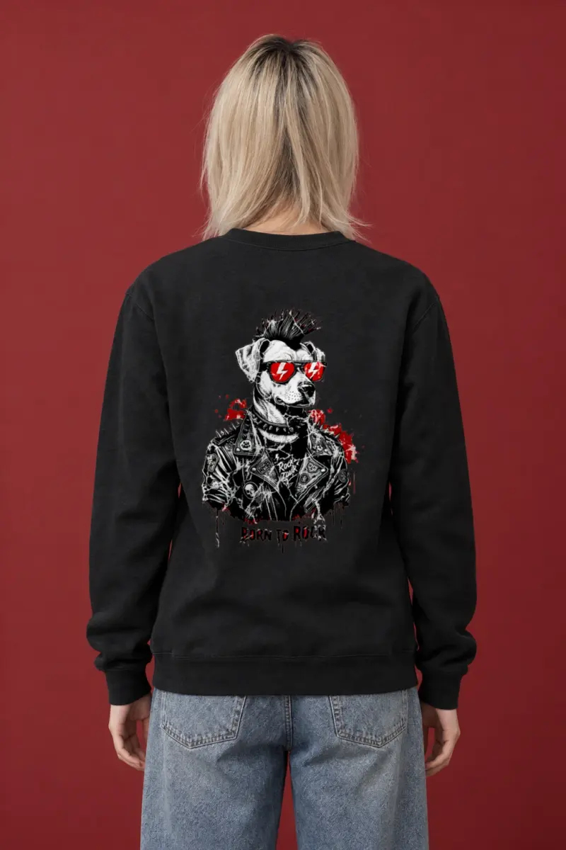 "Born To Rock" Heavy Blend Unisex Crewneck Sweatshirt
