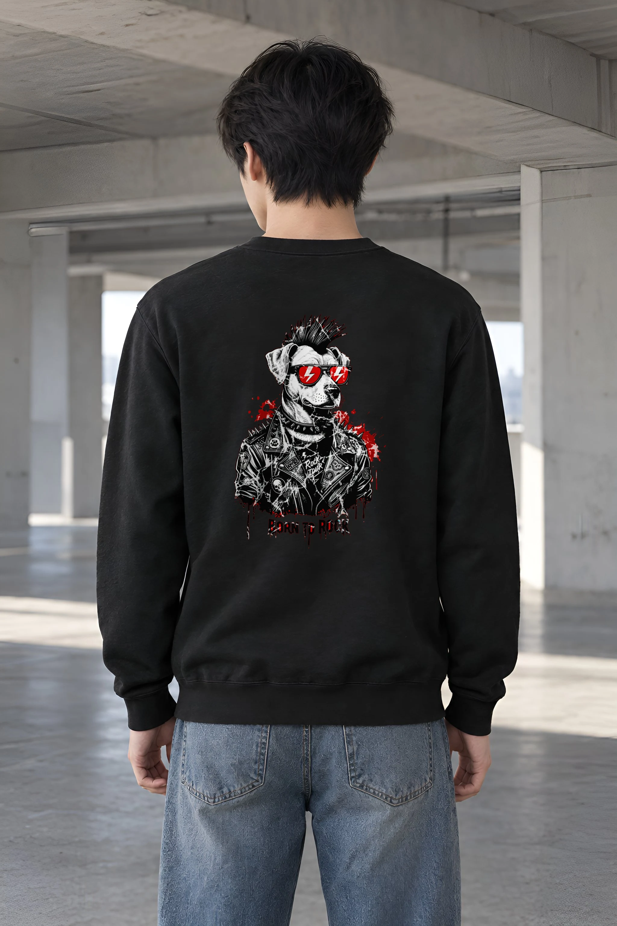 "Born To Rock" Heavy Blend Unisex Crewneck Sweatshirt