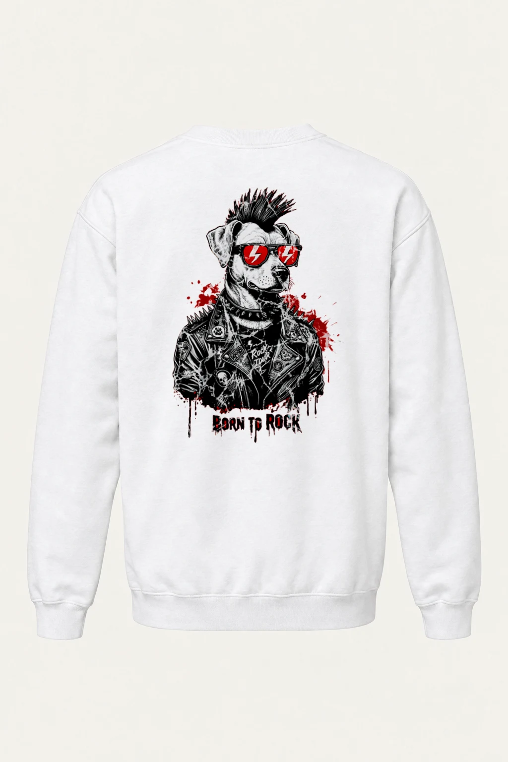 "Born To Rock" Heavy Blend Unisex Crewneck Sweatshirt | Gildan 18000