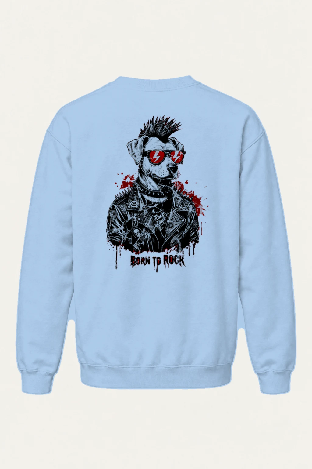 "Born To Rock" Heavy Blend Unisex Crewneck Sweatshirt | Gildan 18000