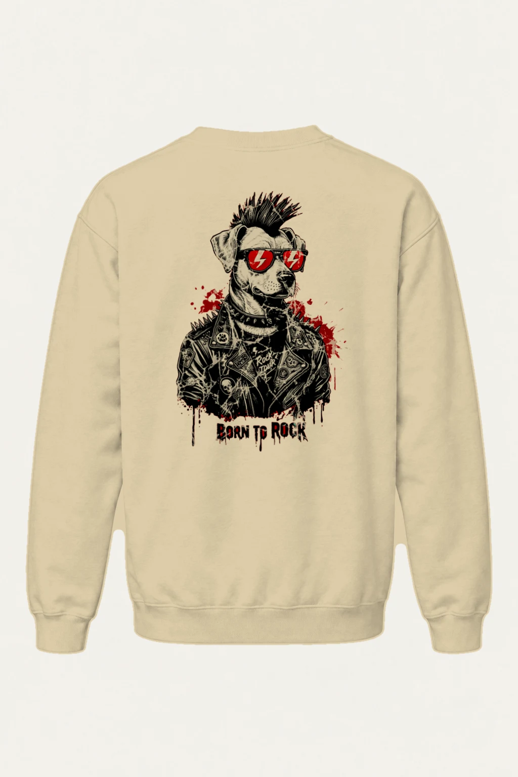 "Born To Rock" Heavy Blend Unisex Crewneck Sweatshirt | Gildan 18000