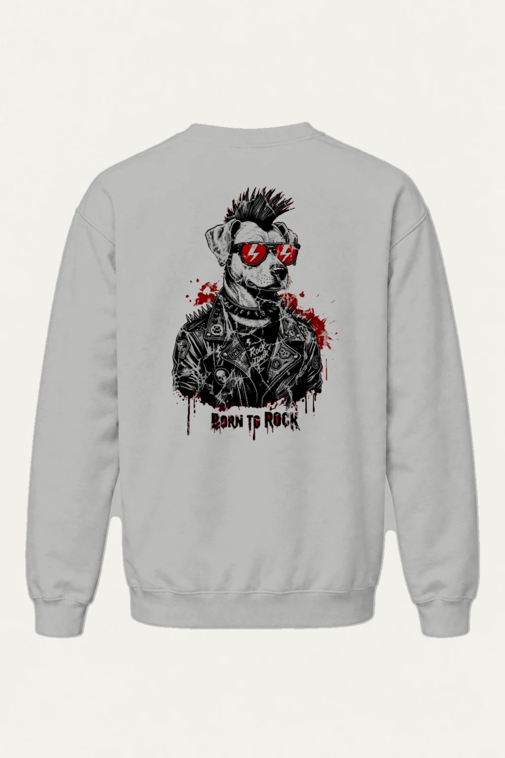 "Born To Rock" Heavy Blend Unisex Crewneck Sweatshirt | Gildan 18000