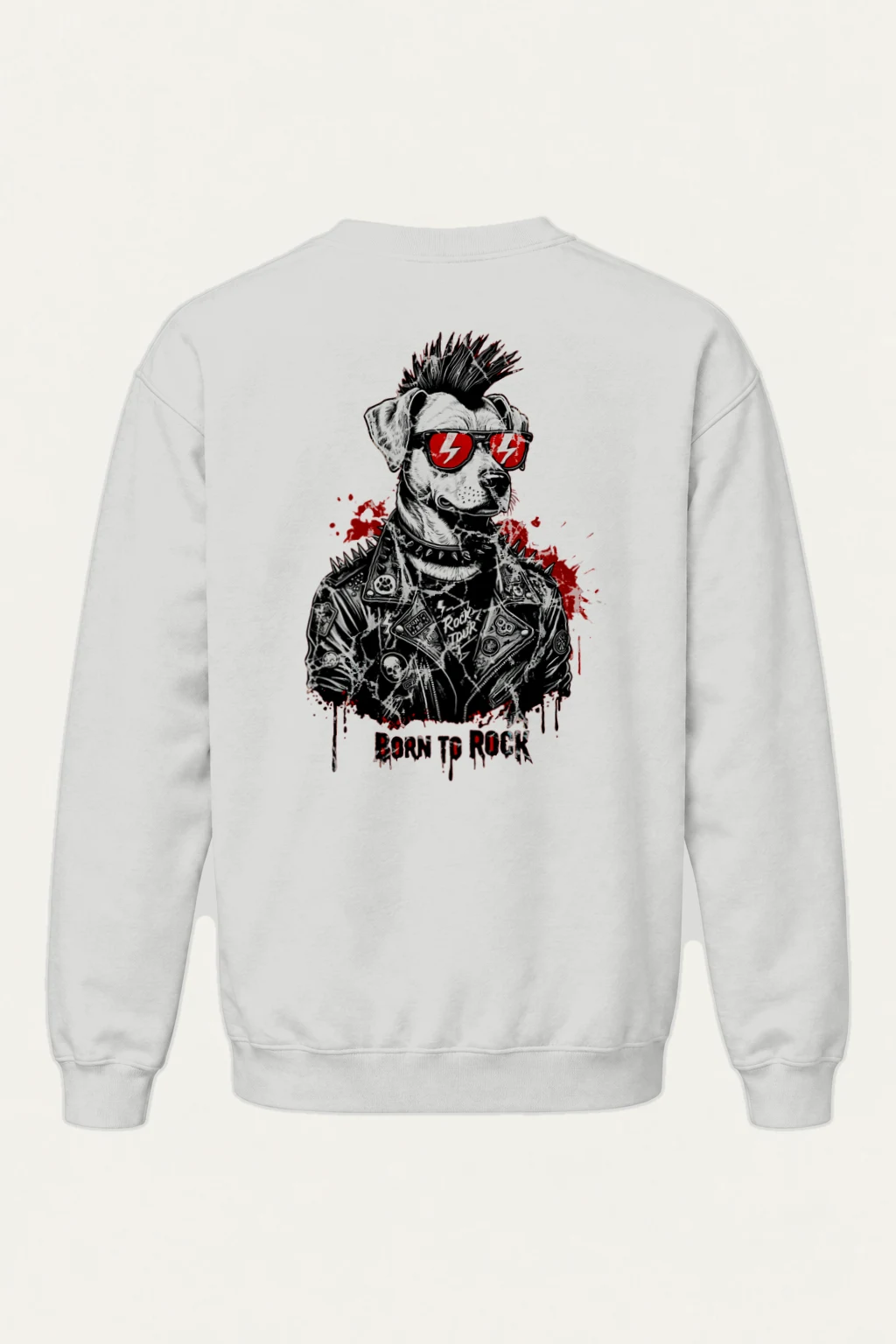 "Born To Rock" Heavy Blend Unisex Crewneck Sweatshirt | Gildan 18000