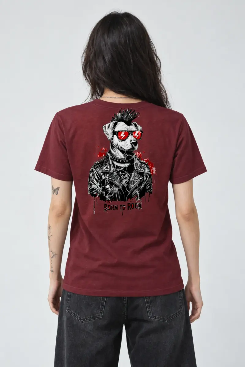 "Born To Rock" Heavyweight Unisex Crewneck T-shirt