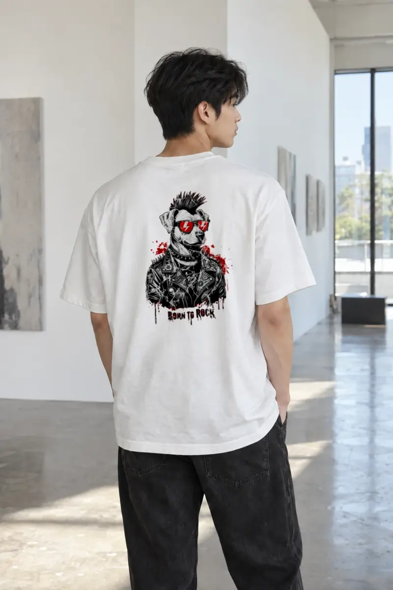 "Born To Rock" Heavyweight Unisex Crewneck T-shirt | Gildan 5000