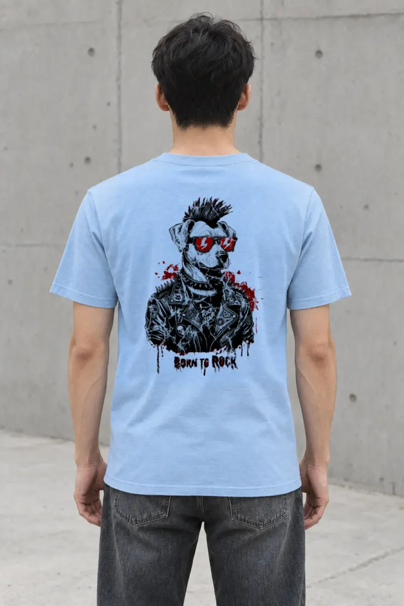 "Born To Rock" Heavyweight Unisex Crewneck T-shirt | Gildan 5000