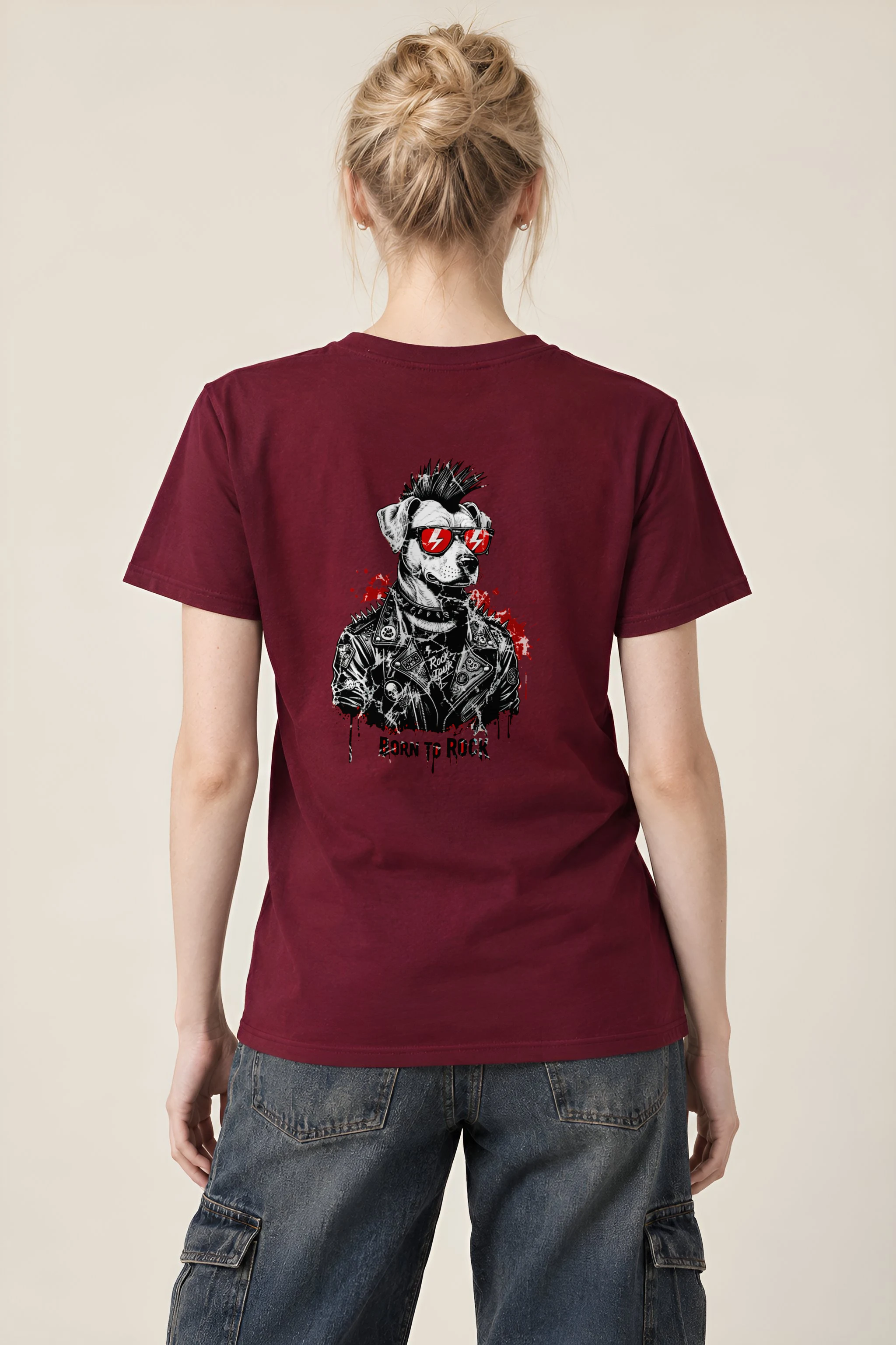 "Born To Rock" Heavyweight Unisex Crewneck T-shirt