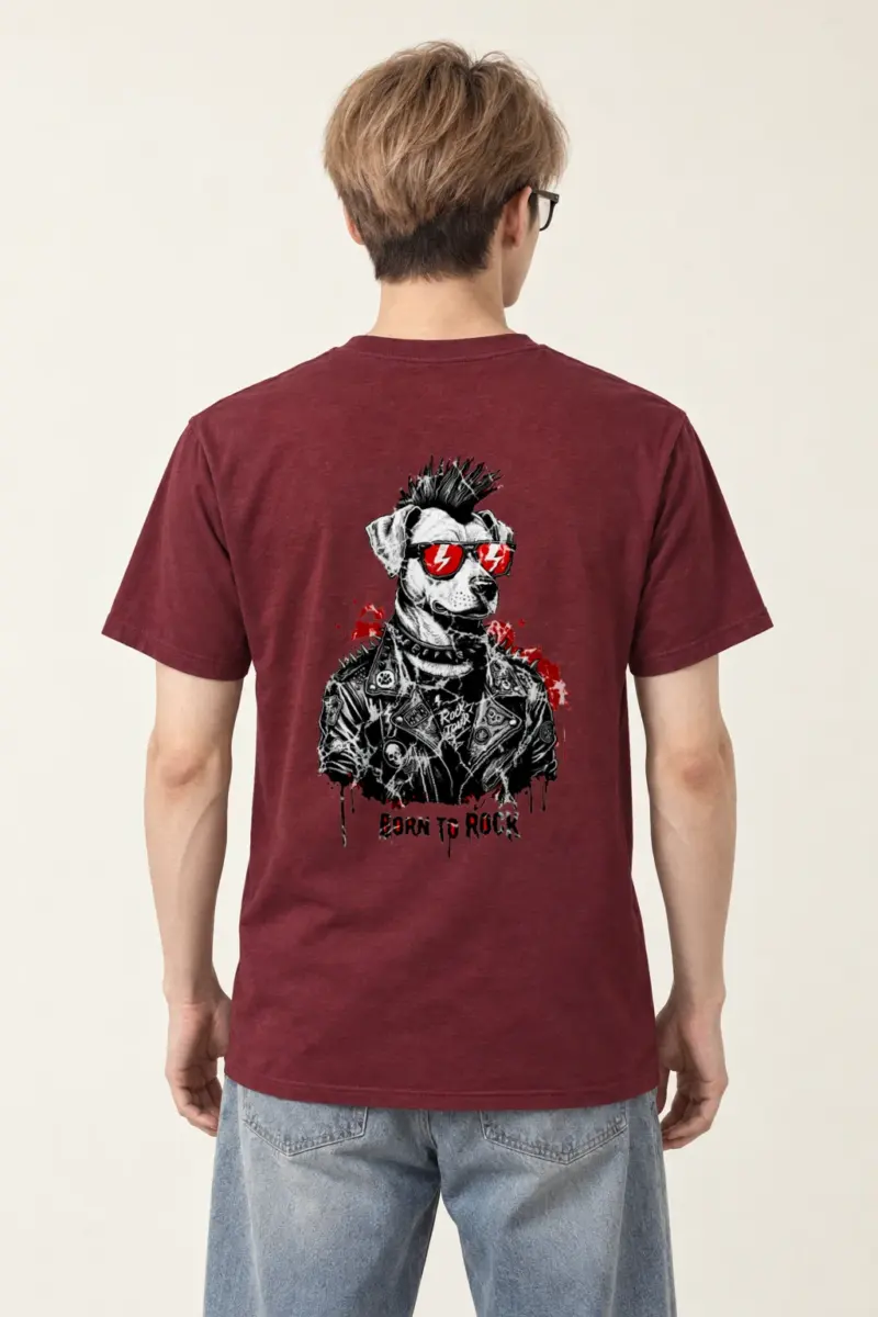 "Born To Rock" Heavyweight Unisex Crewneck T-shirt